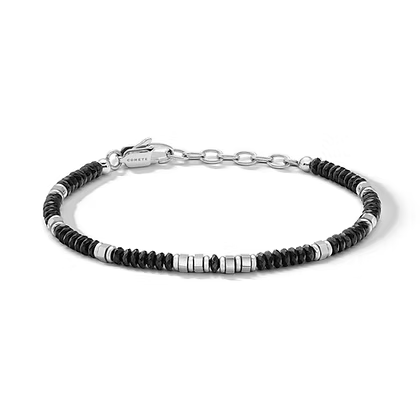 Bracciale da Uomo in acciaio con ematite nera Comete COM UBR1339