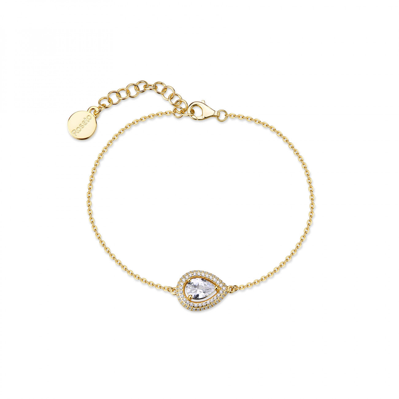 Bracciale da Donna morbido con Cubic Zirconia Centrale Rosato ROS RZAN12
