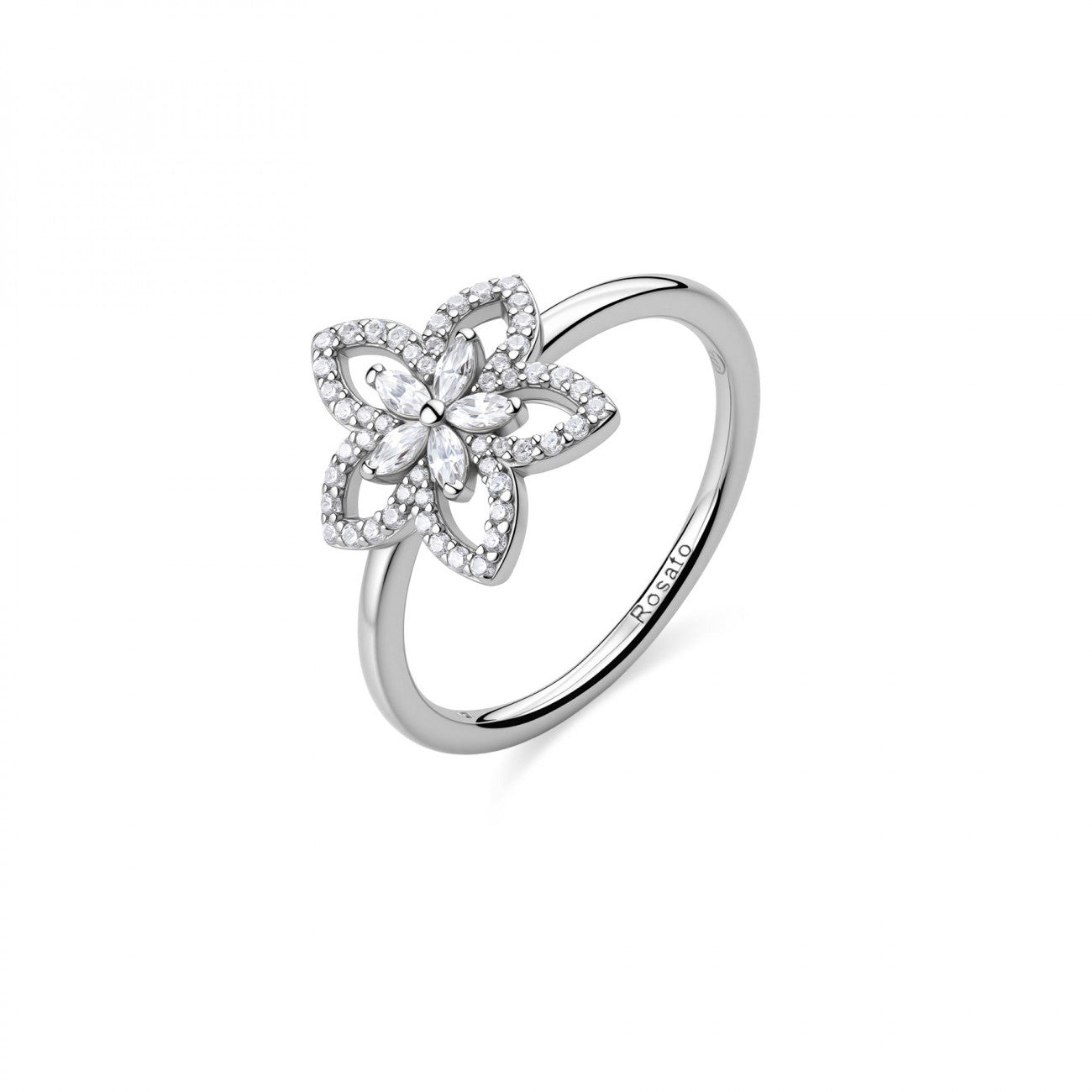 Anello da Donna Fiore in Argento 925 Rosato ROS RZGA98